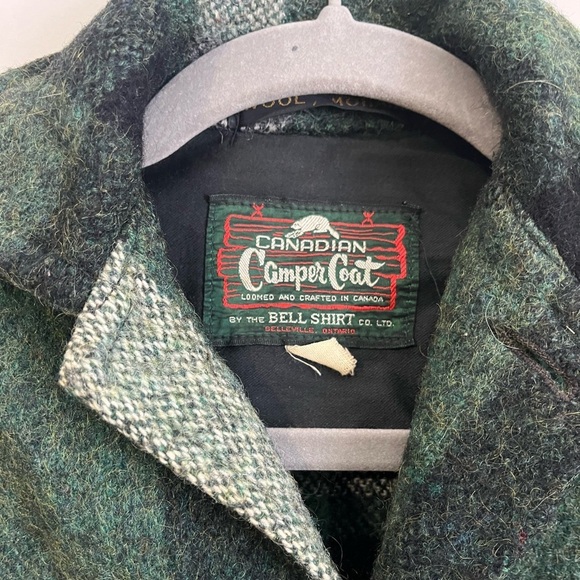 Vintage Kids Wool Plaid Canadian Camper Coat Sz 5 mohair made in canada - Picture 2 of 12